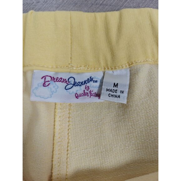 DreamJeannes Quacker Factory  Womens M Yellow Pull On Crop Capri Pants - Picture 4 of 10